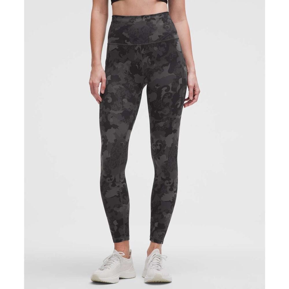 Lululemon Wunder Train High-Rise Tight Pockets 25" Black/Gray Size 18 W5EXLS
